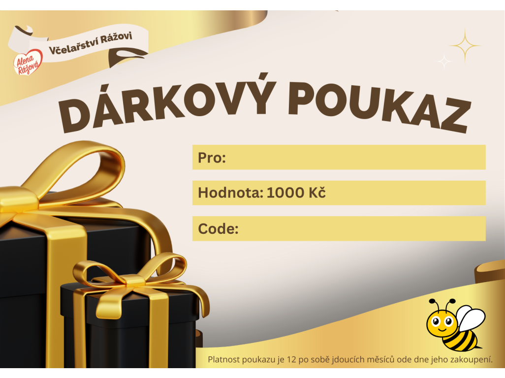 1000 Kč Dárkový poukaz